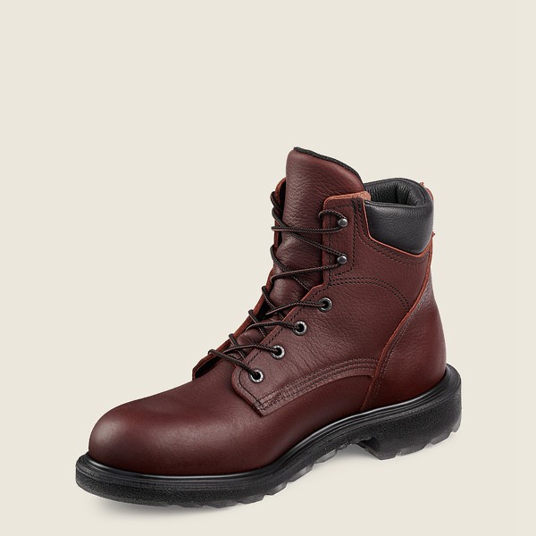 Red Wing Iş Botu Erkek - Supersole® 2.0 - 6-Inch Soft Toe - Bordo - 81SRZTHPA